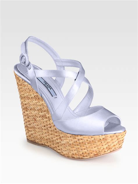 prada white wedges|prada wedges on sale.